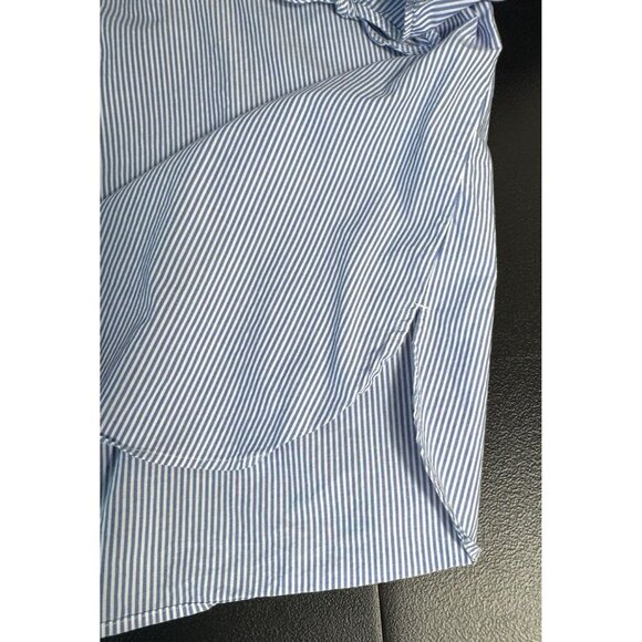 Talbots Striped Tunic Top Women's Size Small Blue White Coastal Cotton - Picture 8 of 11